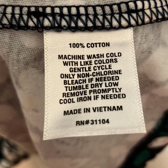 Kim Rogers Floral Print Cotton Dress with Elbow Length Flounce Sleeve Size XXL - Picture 4 of 4